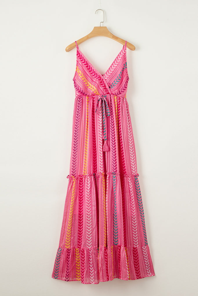 Pink Summer Maxi Cami Dress House of Barvity1