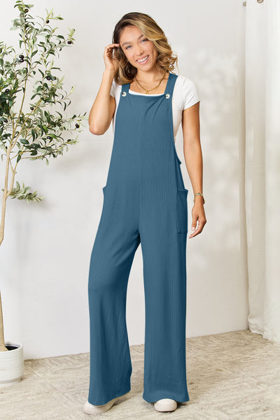 Wide Strap Overall with Pockets - House of Barvity